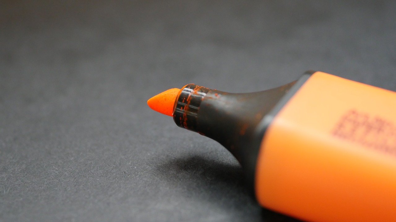 marker  pen  orange free photo