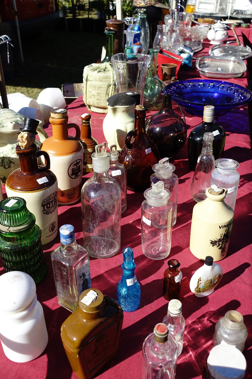 market glass bottles australia free photo