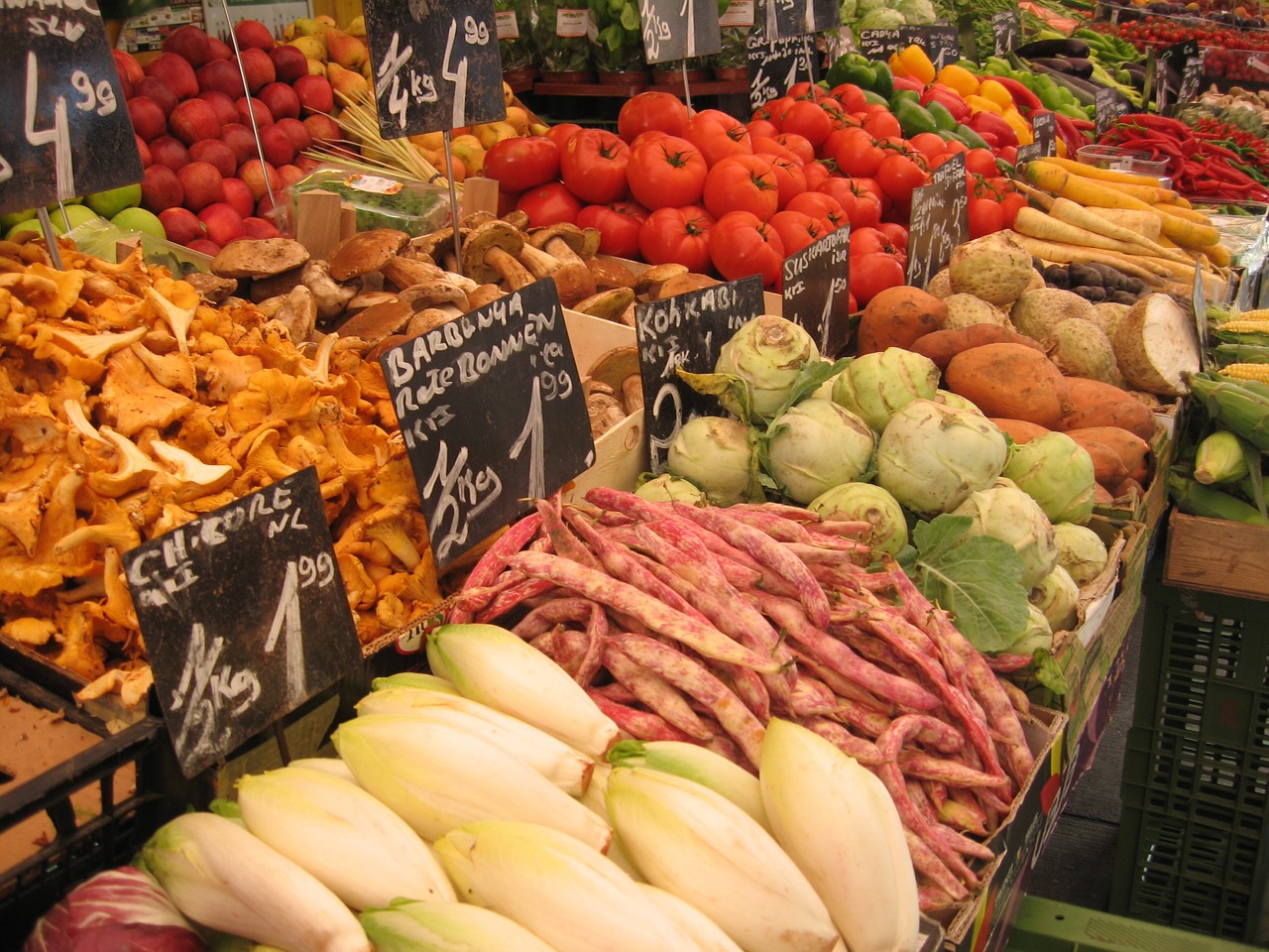 market vegetables market stall free photo