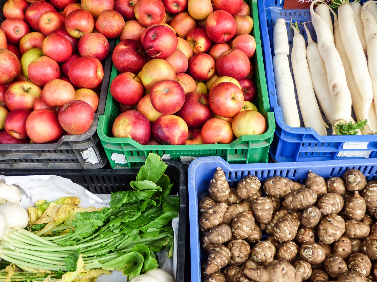 market vegetables fruit free photo