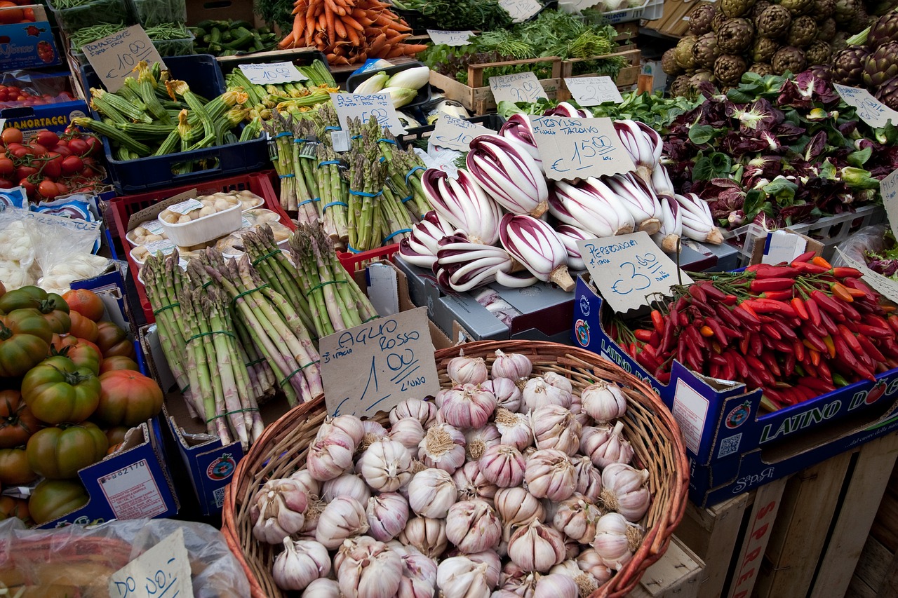 market vegetables garlic free photo