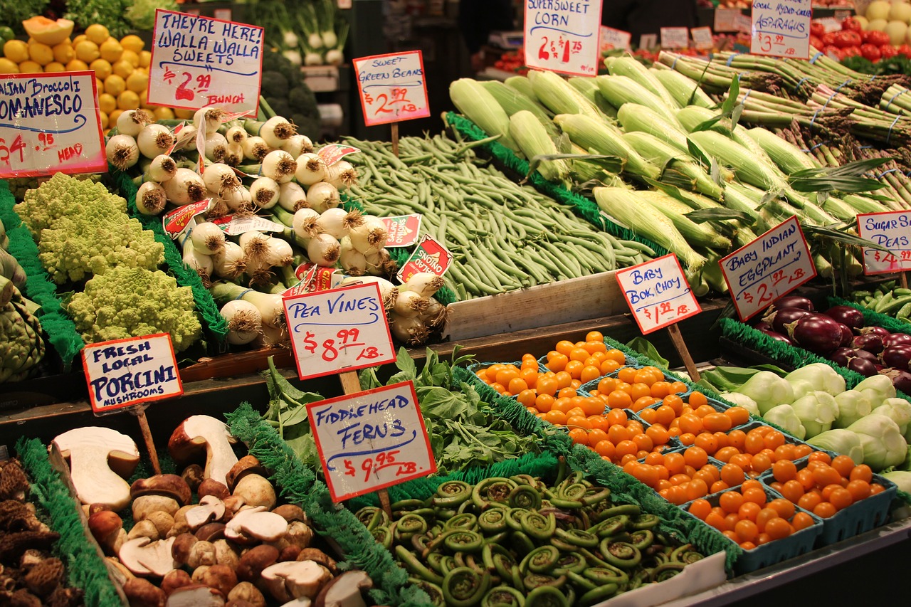 market vegetables food free photo