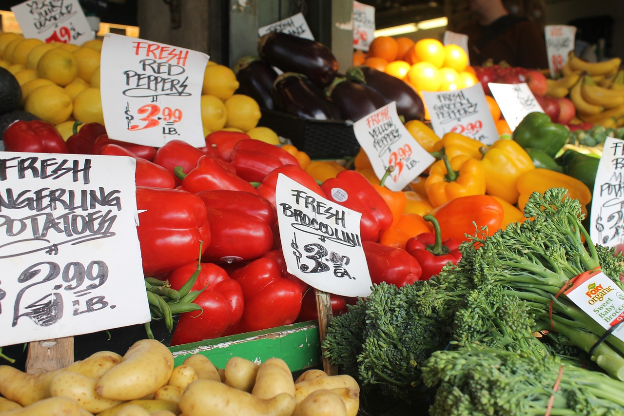 market vegetables shop free photo