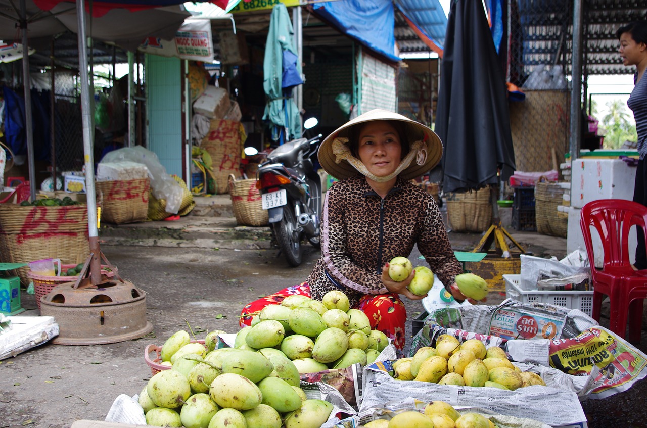 market saigon mekong free photo