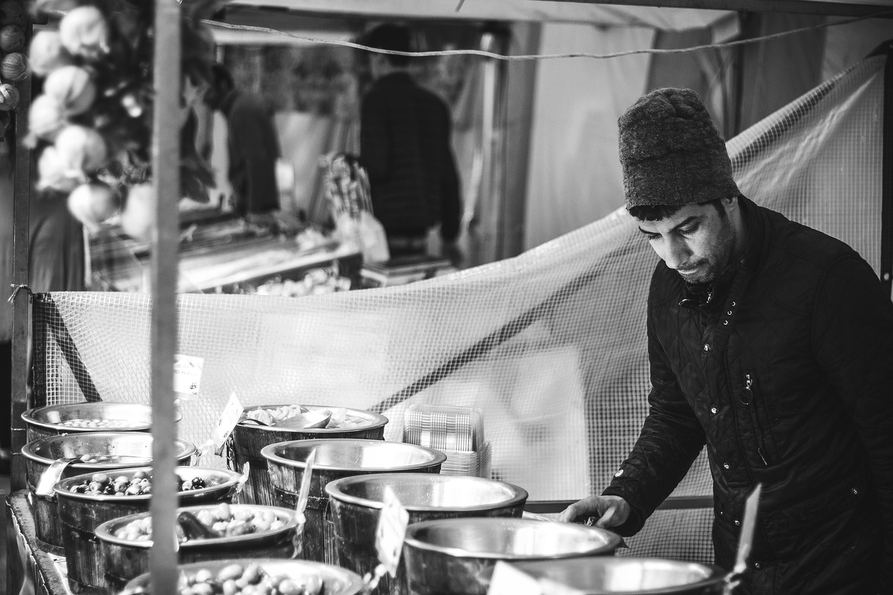 market bazaar street vendors free photo