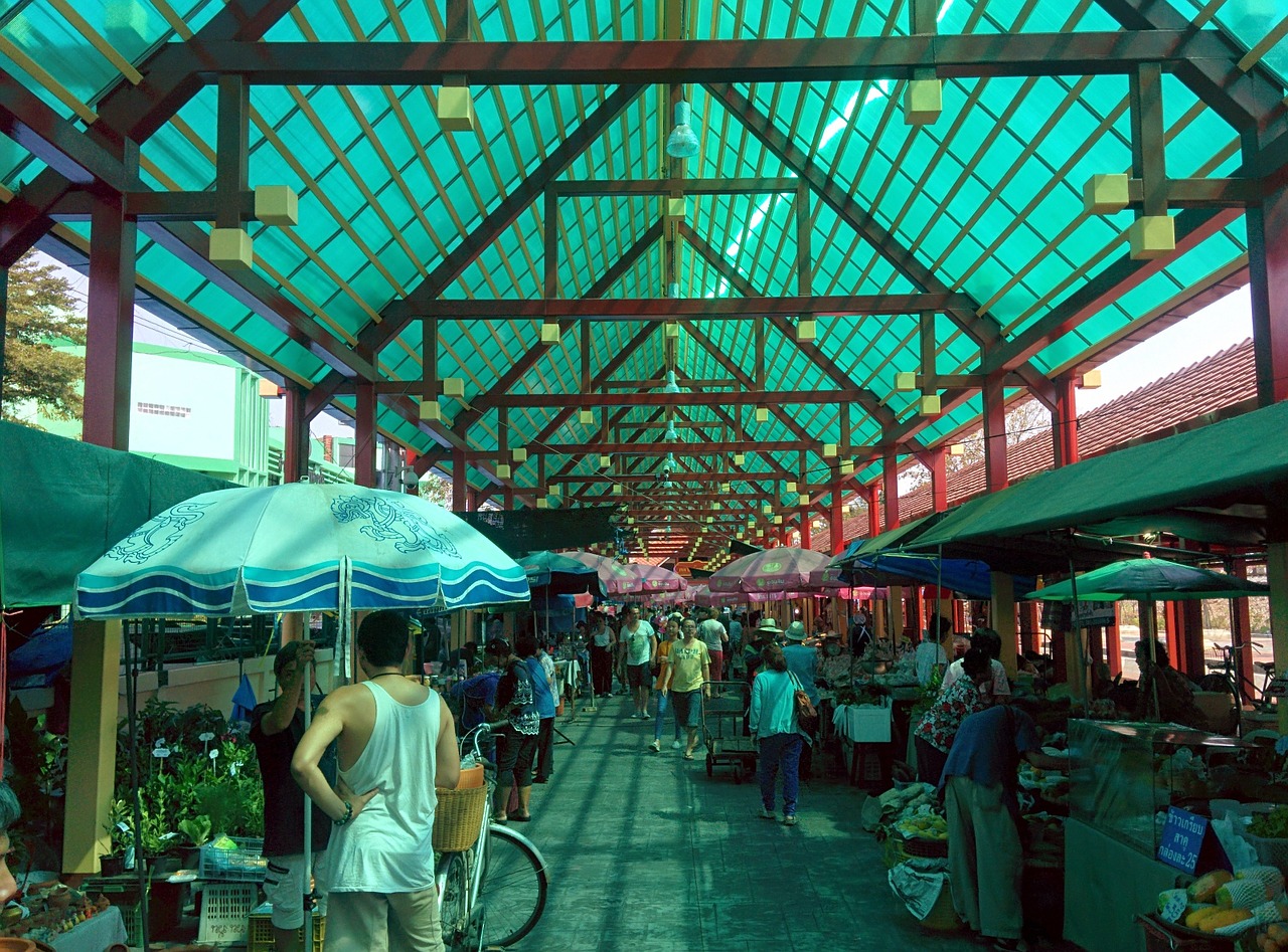 market bangkok river free photo