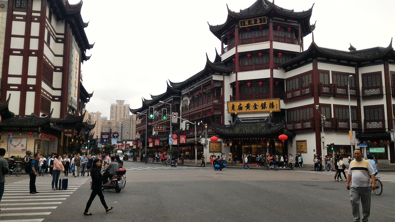 market in shang hai chinese architect day time free photo