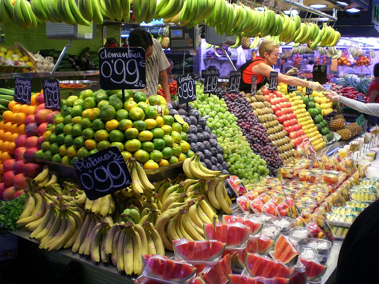 market stall fruit vitamins free photo