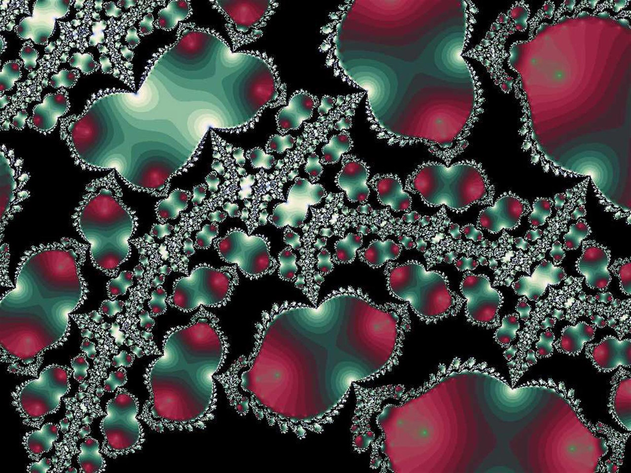 maroon green fractal free photo
