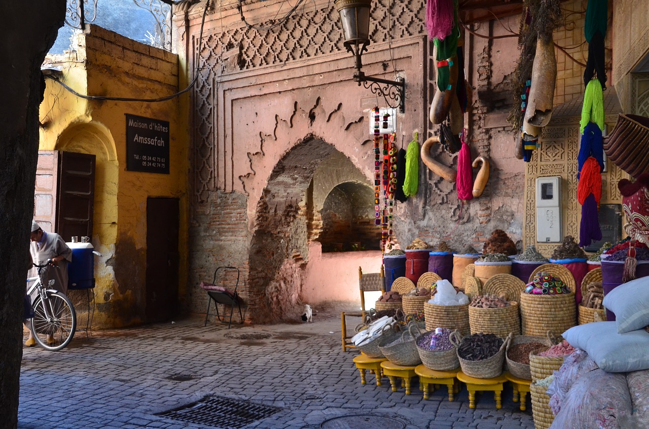 marrakech morocco bazaar free photo