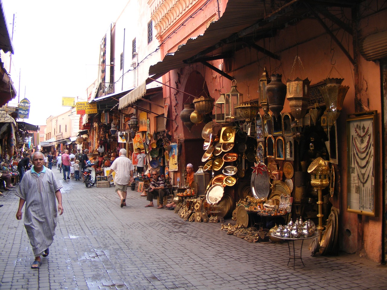 marrakesh lamps souk free photo
