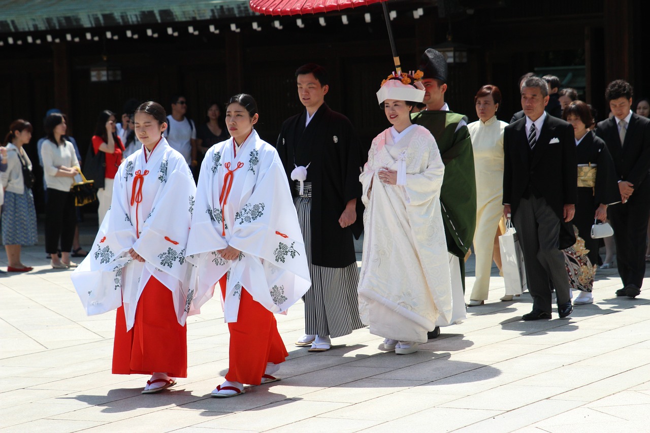 marriage japanese tradition free photo