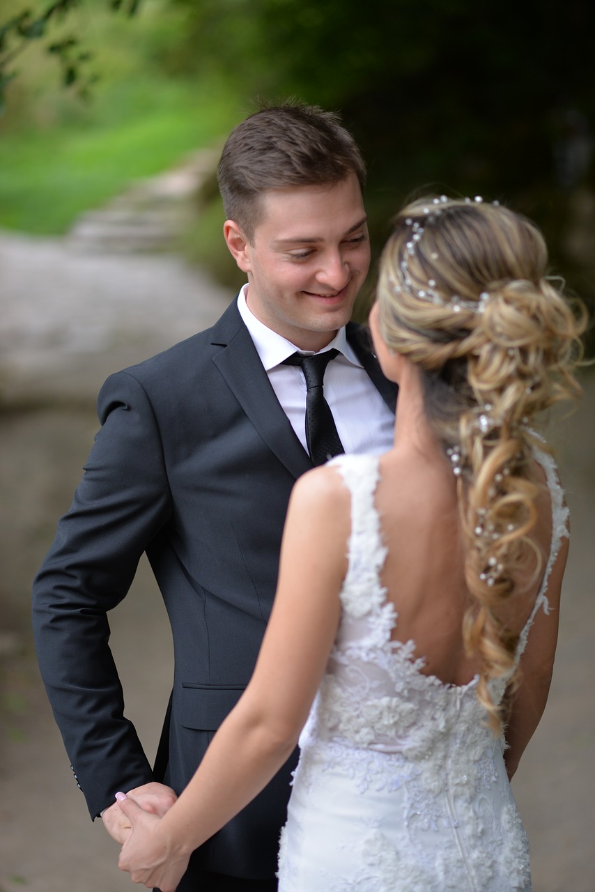 married groom bride free photo