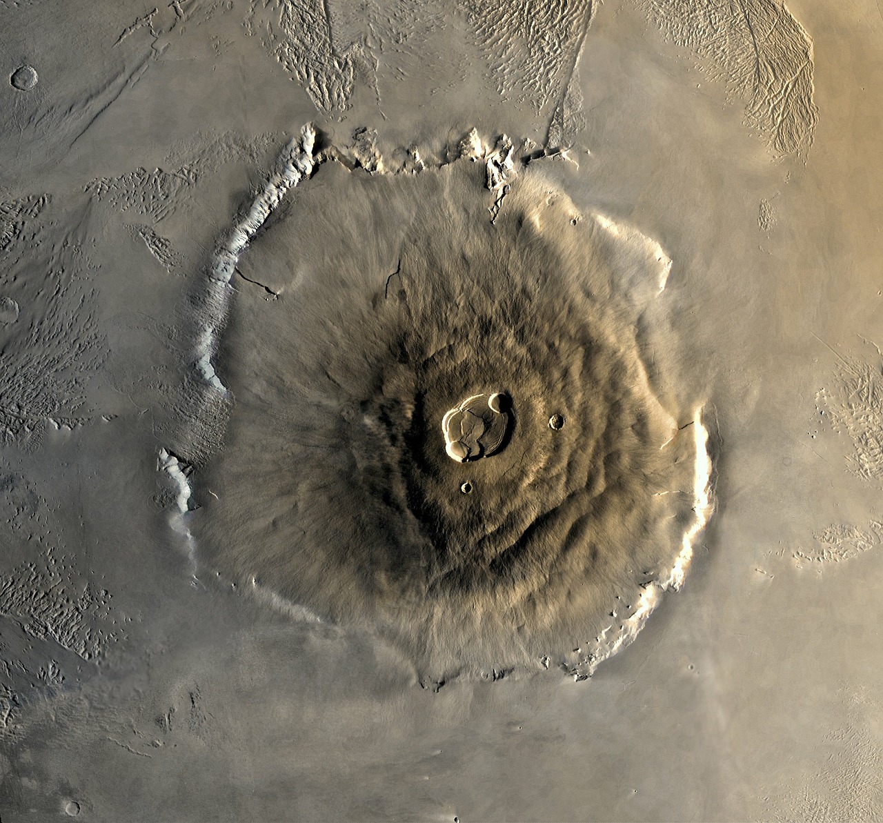 mars,planet,olympus mons,volcano,mountain,highest mountains,space,space travel,solar system,free pictures, free photos, free images, royalty free, free illustrations, public domain