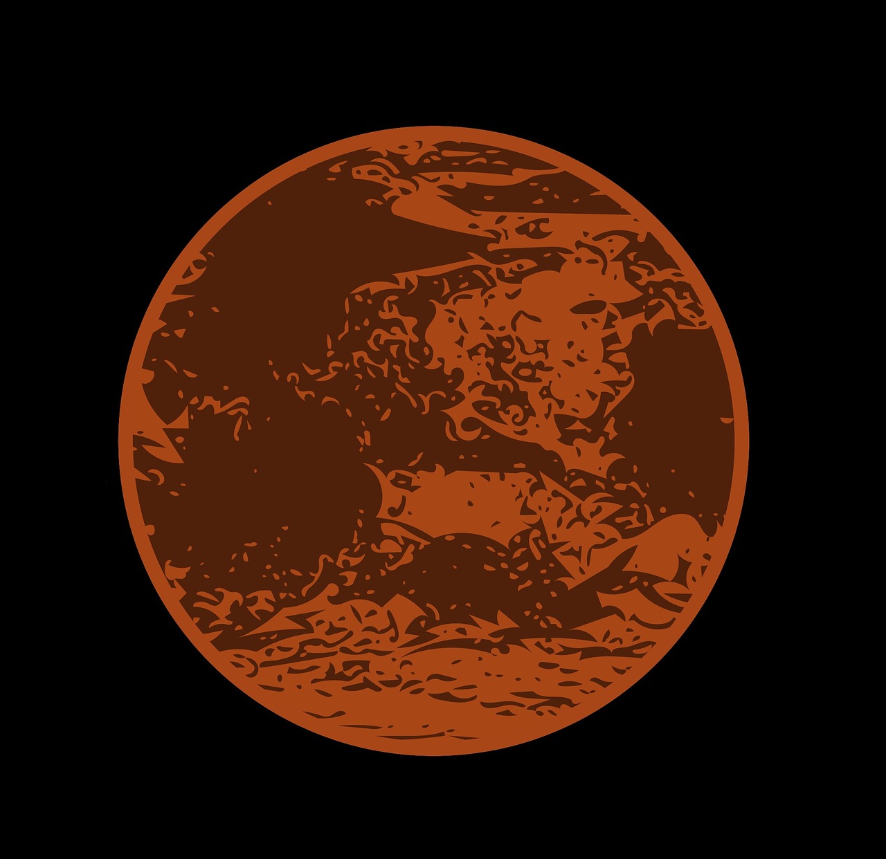 mars planet illustration free photo