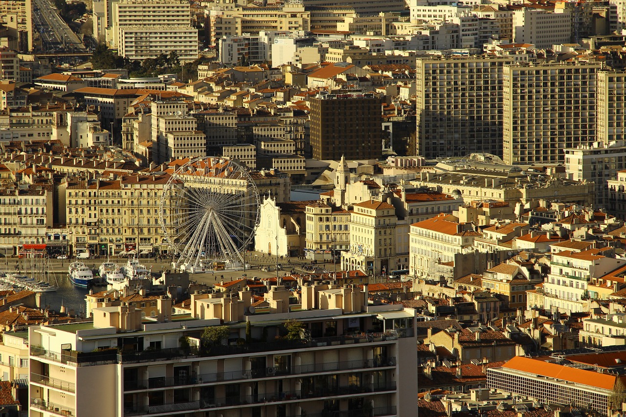 marseille ferris wheel port free photo