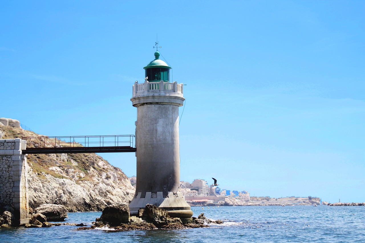 marseille sea lighthouse free photo