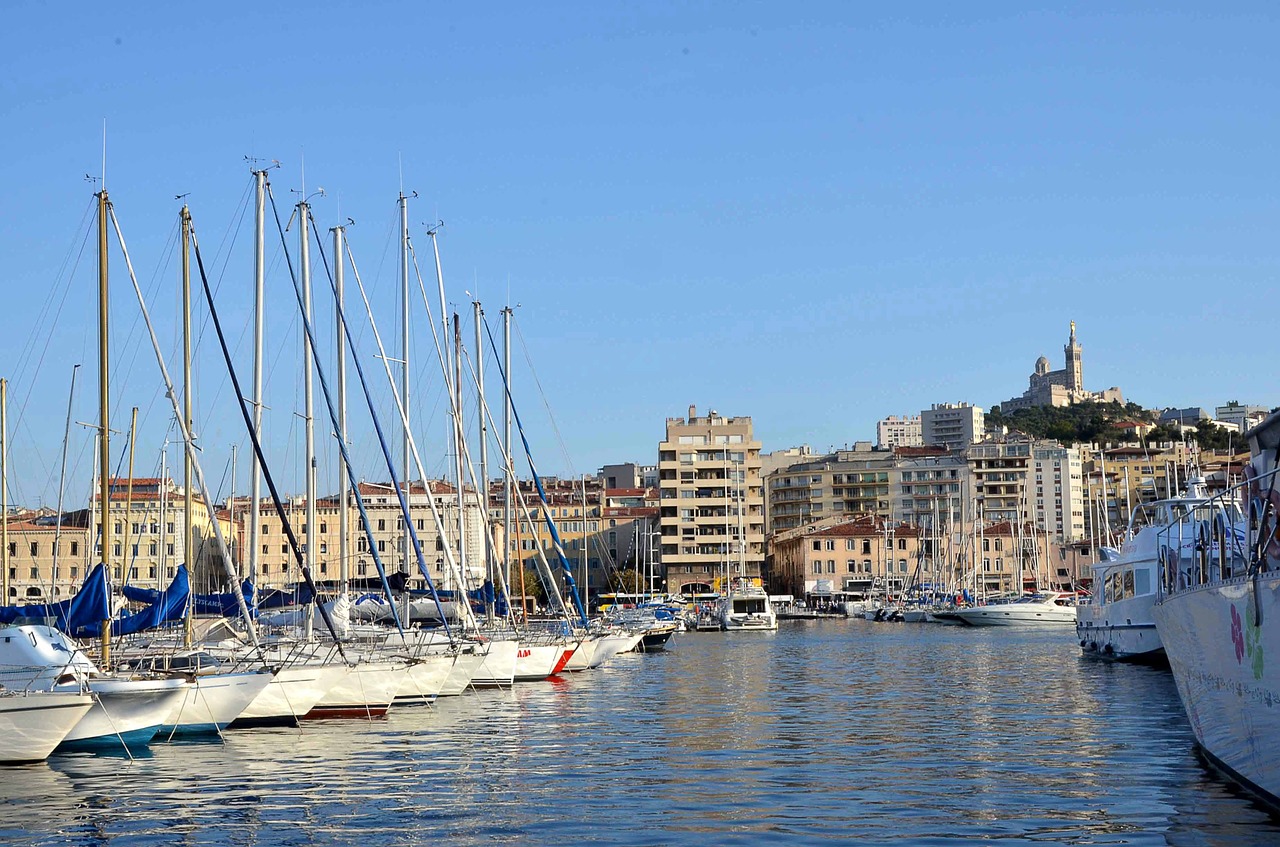 marseille port our lady of the guard free photo