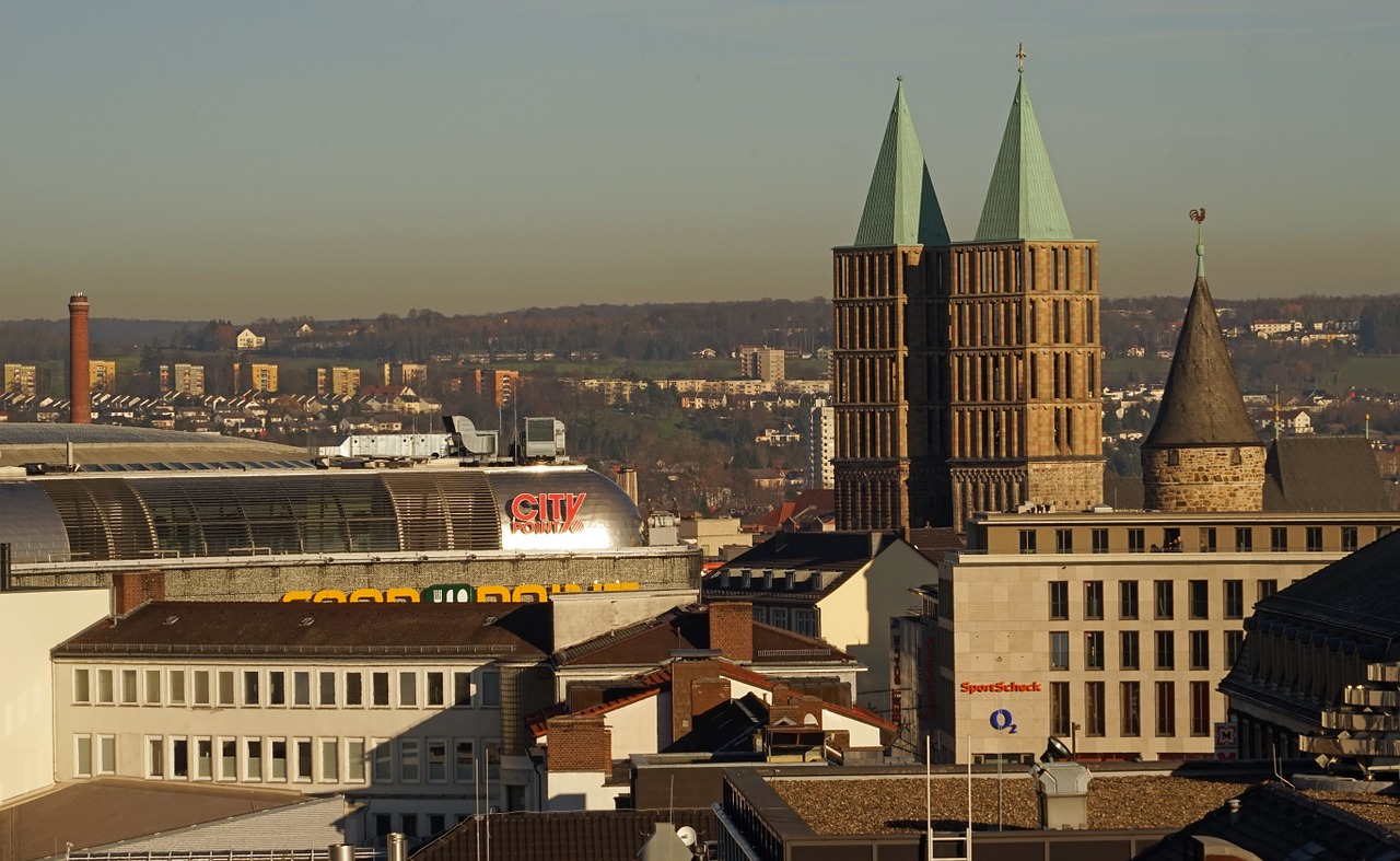 martin church from above kassel free photo