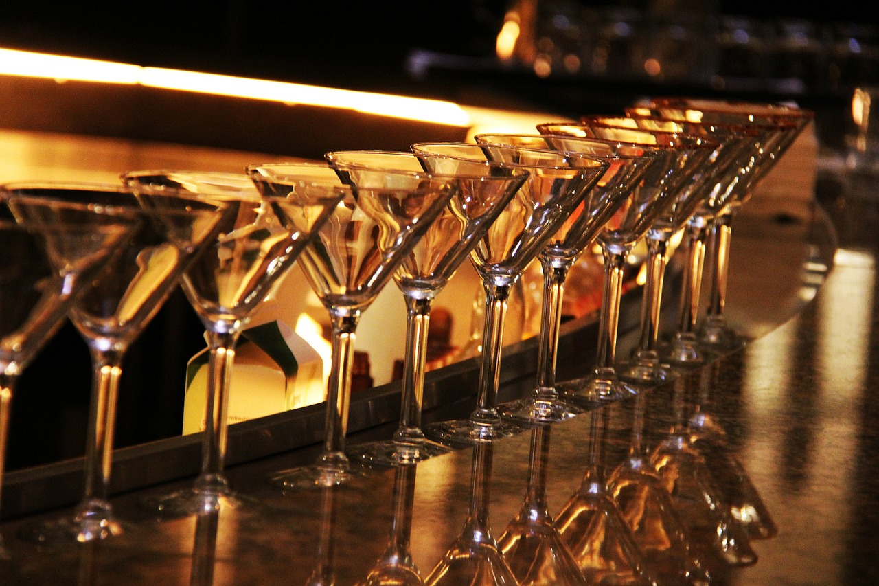 martini glass wine glass bar free photo