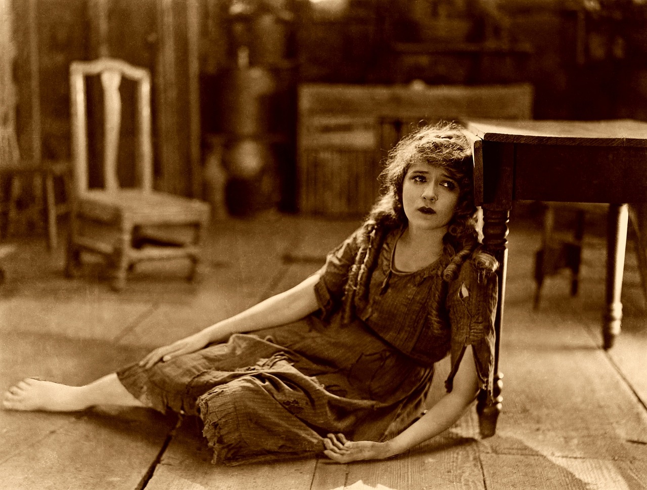 mary pickford silent film sad free photo