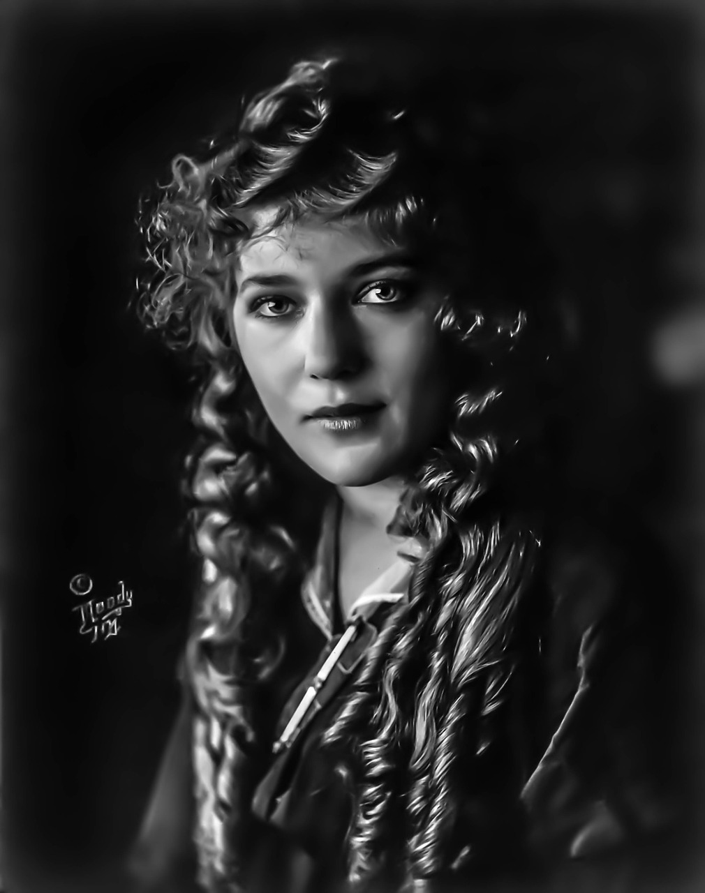 mary pickford - female portrait silent screen free photo