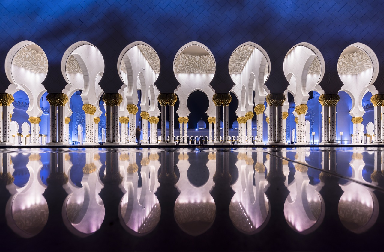 masjid abu dhabi architecture free photo