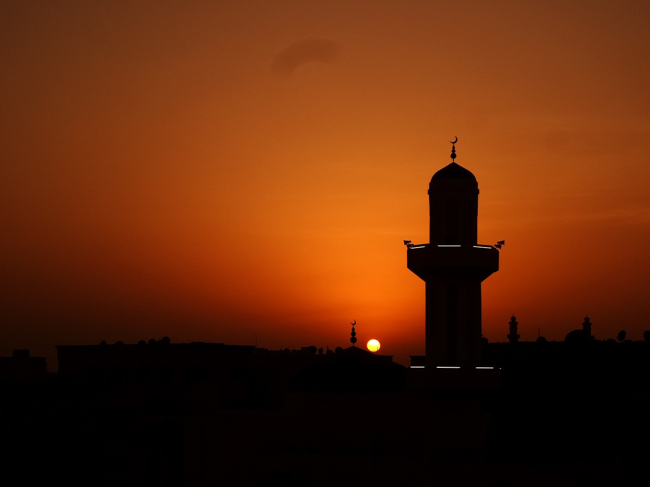 masjid  sunset  mosque free photo