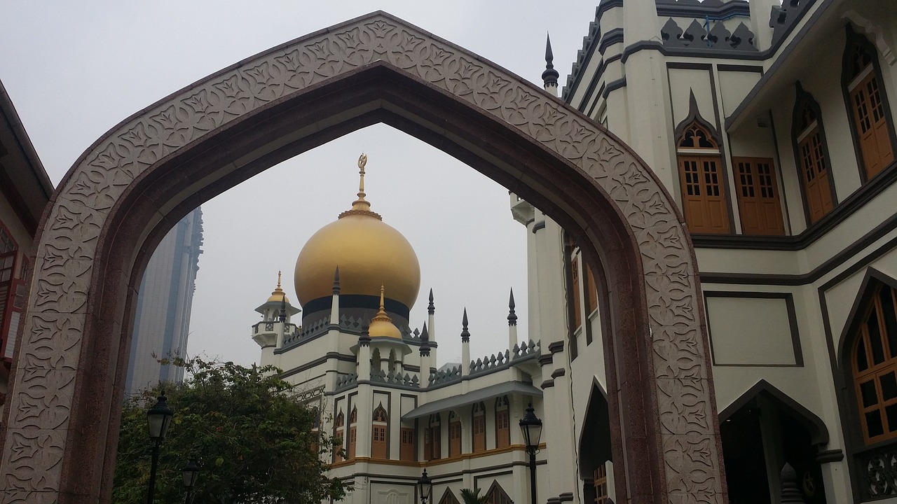 masjid sultan singapore dome free photo