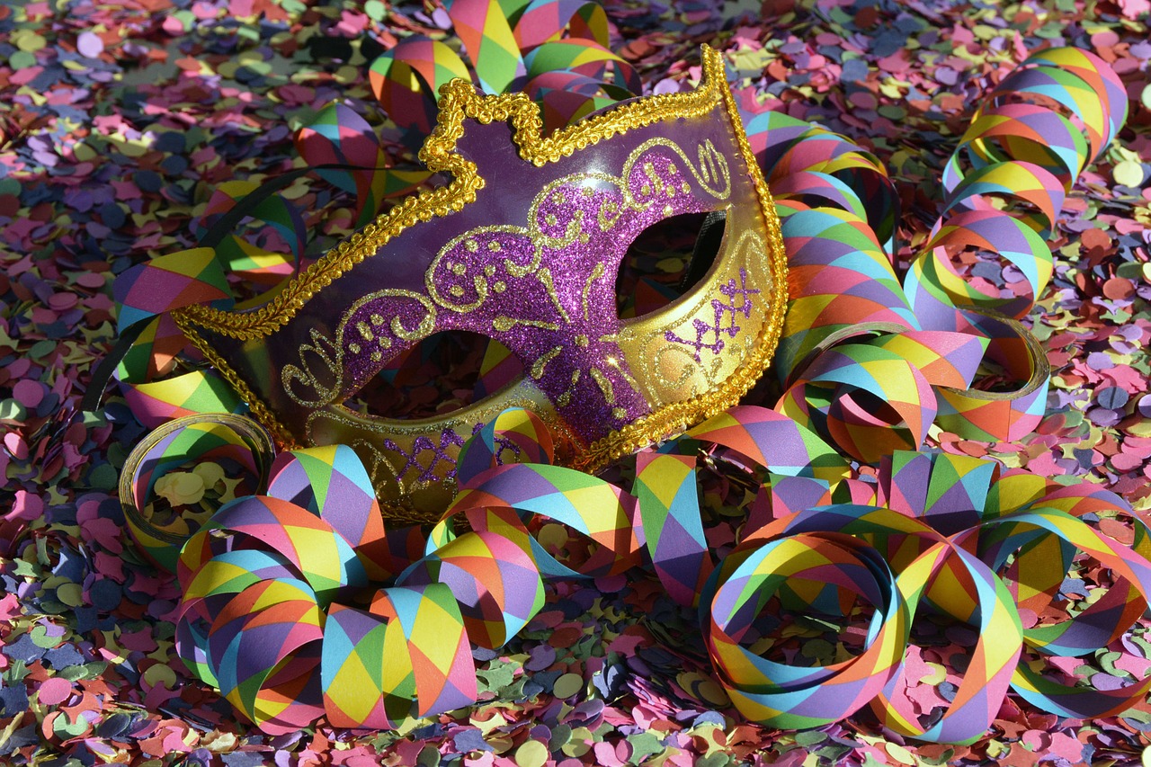 mask carnival confetti free photo