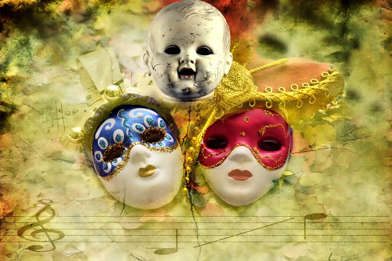 mask doll music free photo