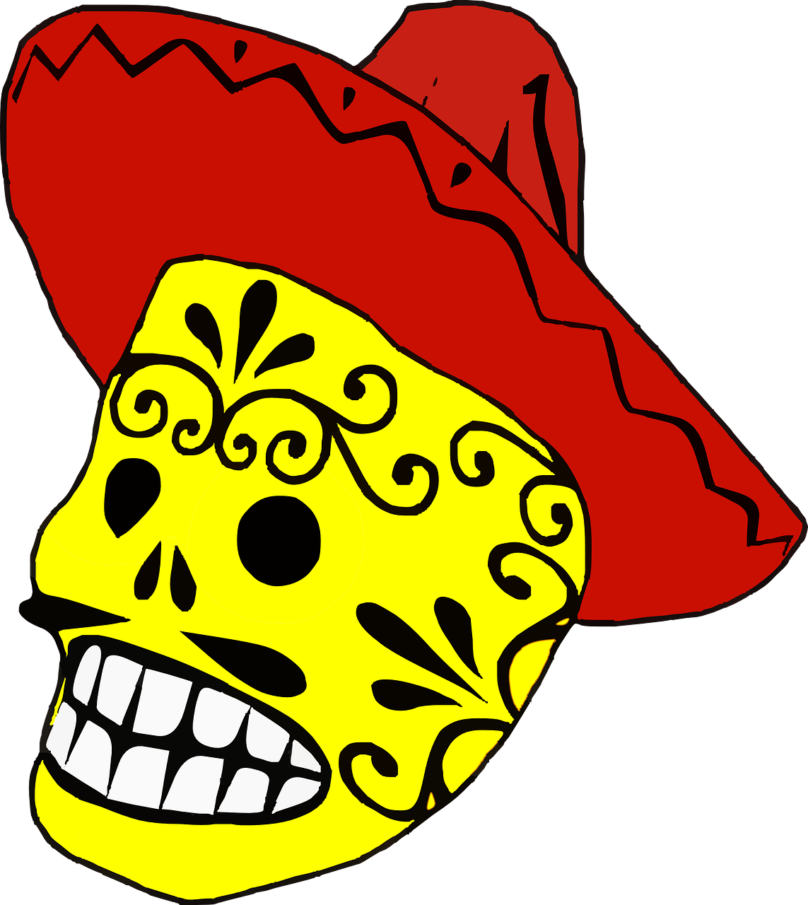 mask mexican sombrero free photo