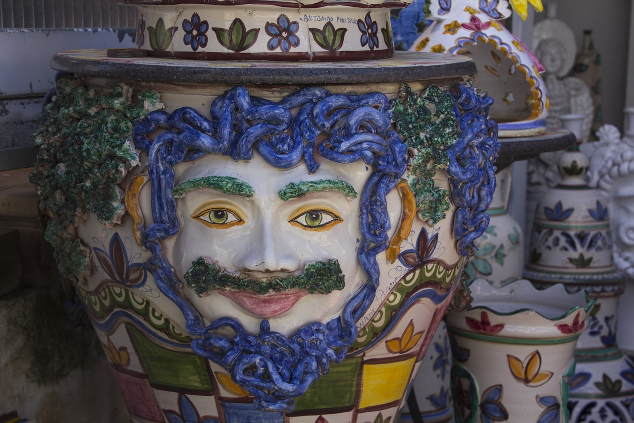 mask  sicily  vase free photo