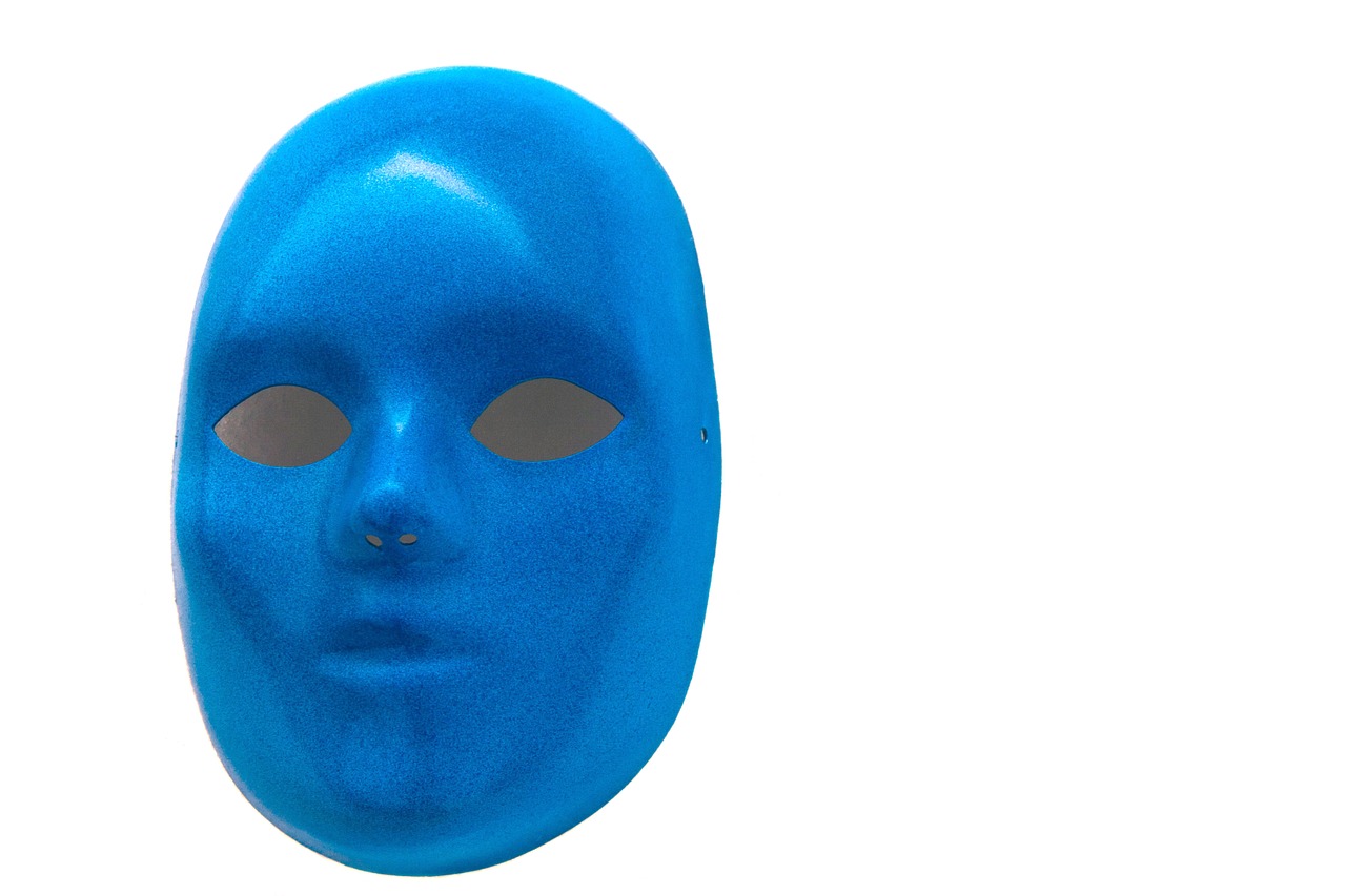 mask blue scary free photo