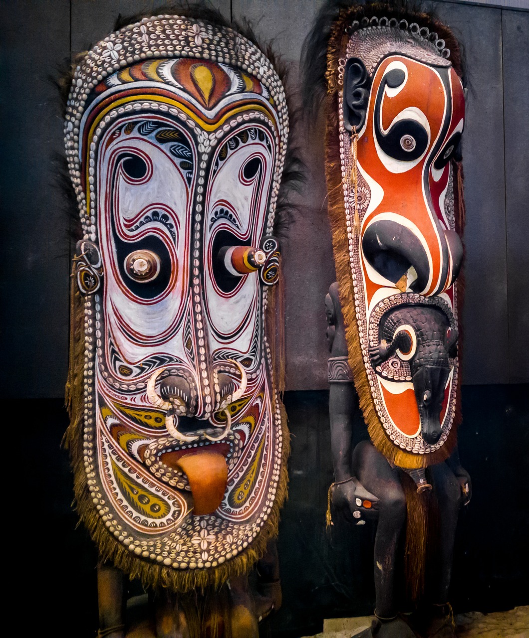 mask papua new guinea sculptures free photo