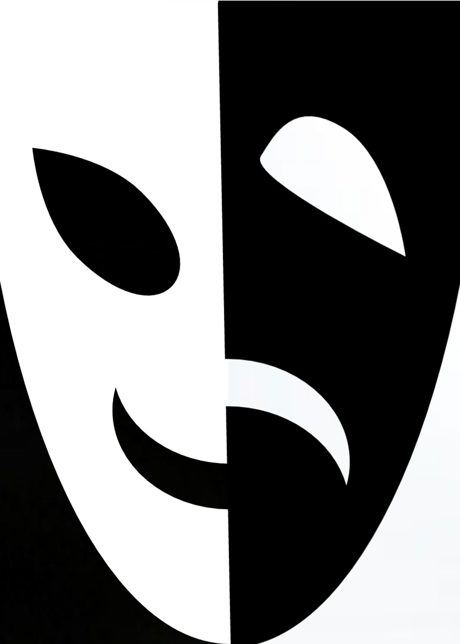 Mask Black White Happy Sad Free Image From Needpix Com