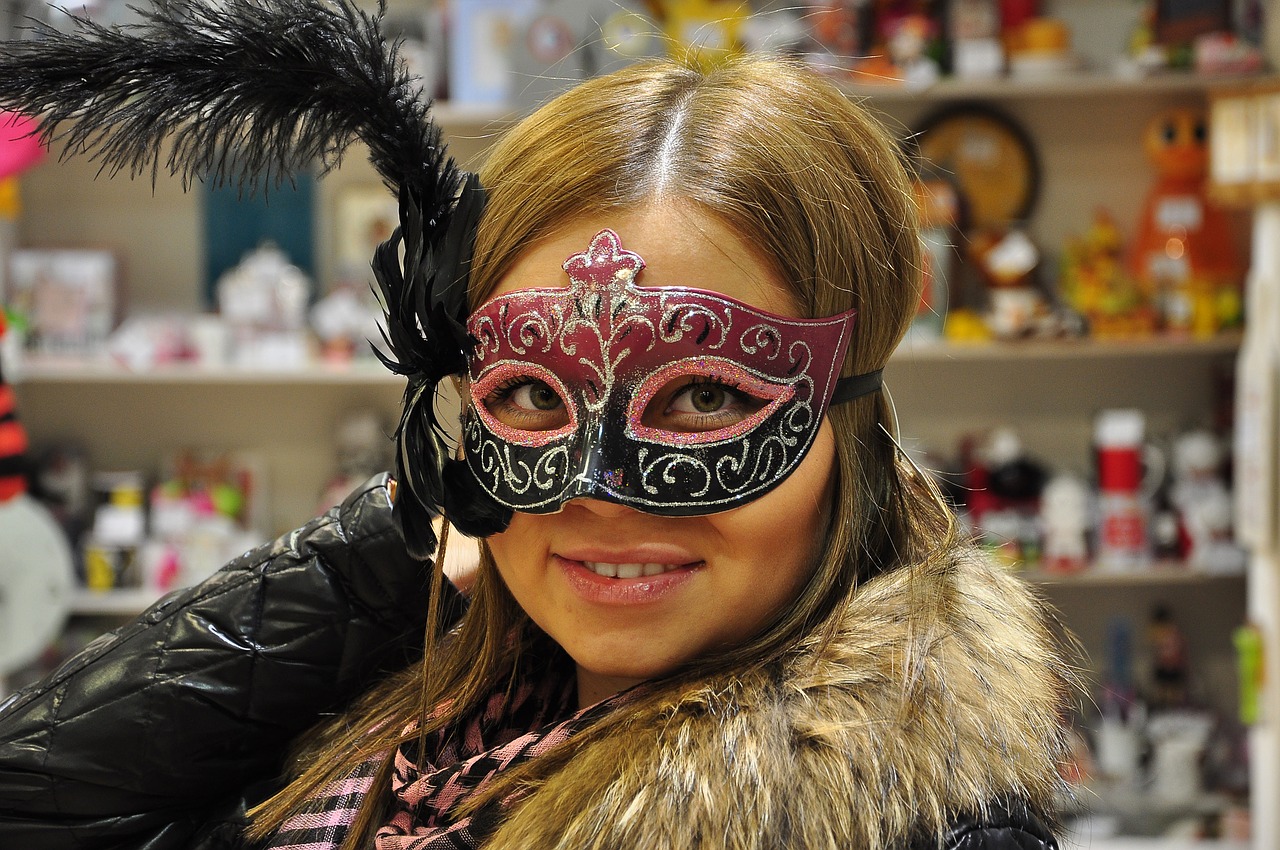 mask masquerade girl free photo