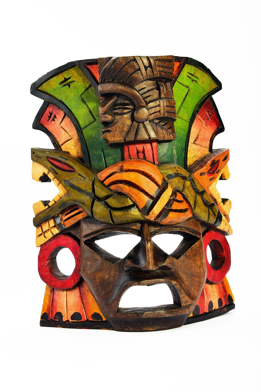 mask wooden isolated free photo