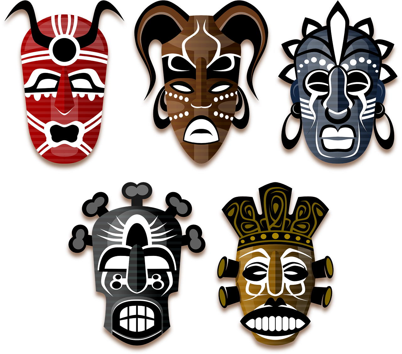 masks tribe africa free photo