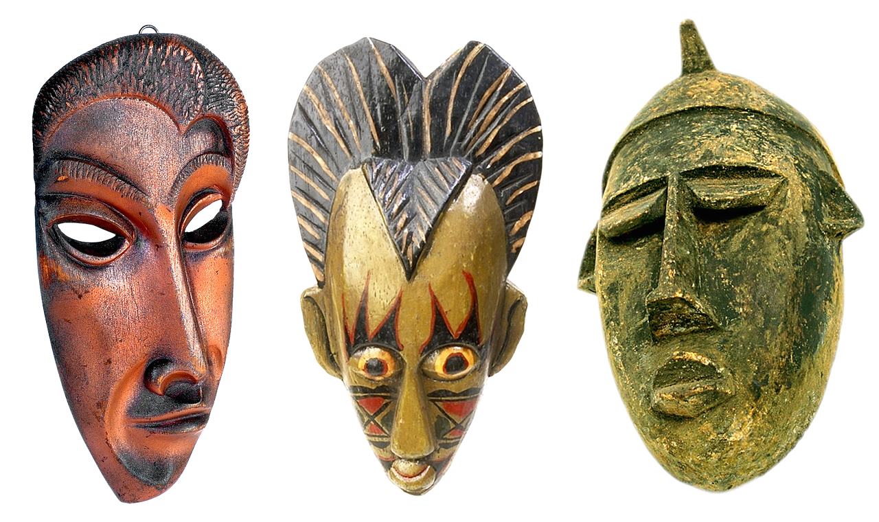masks wooden masks carved masks free photo