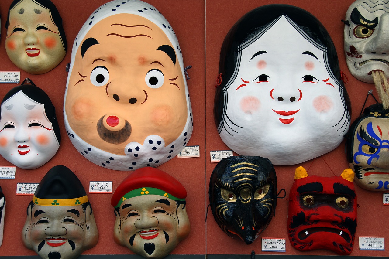 masks  japanese  traditional free photo