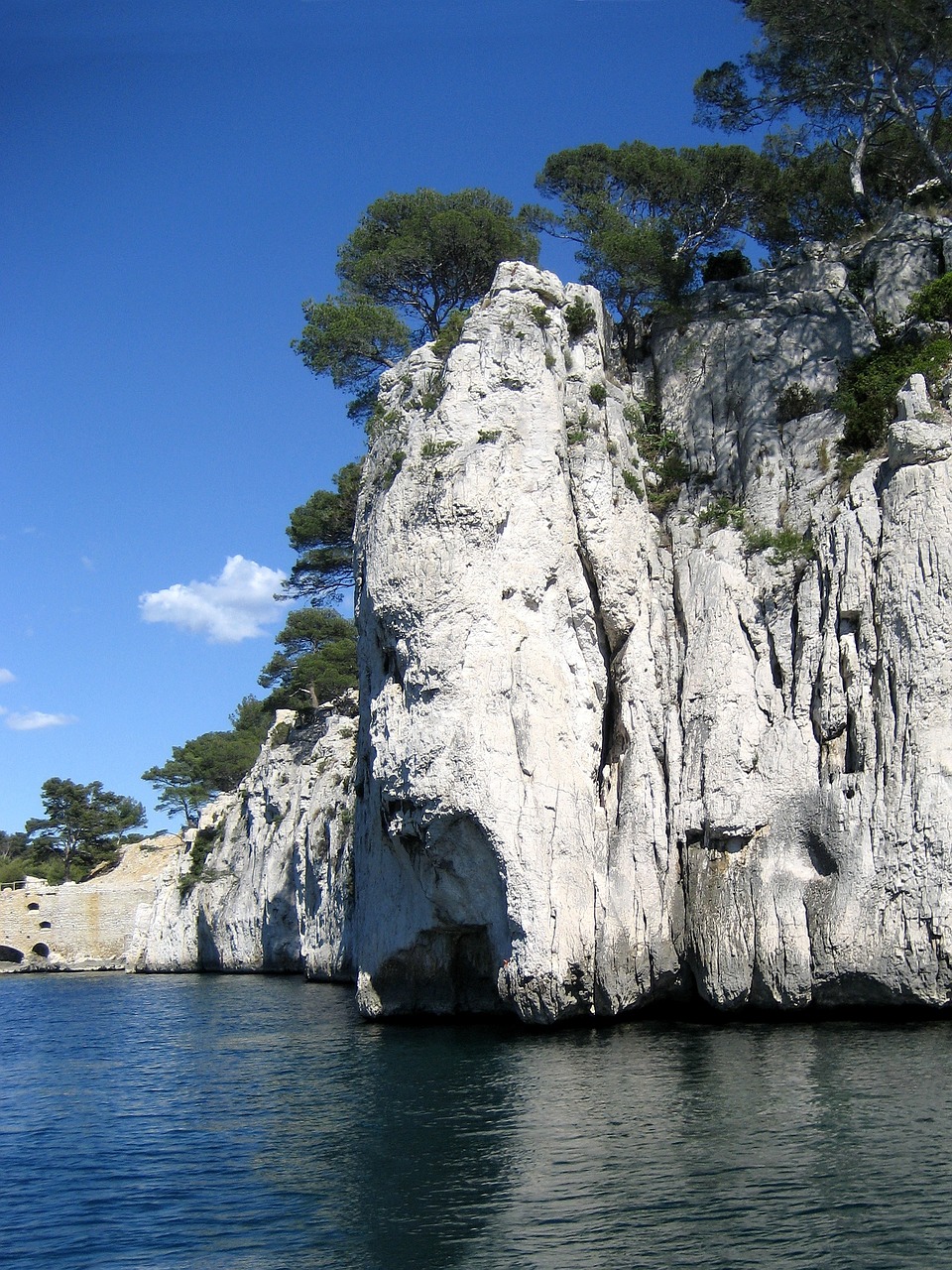 massif of the calanques limestone cliffs free photo