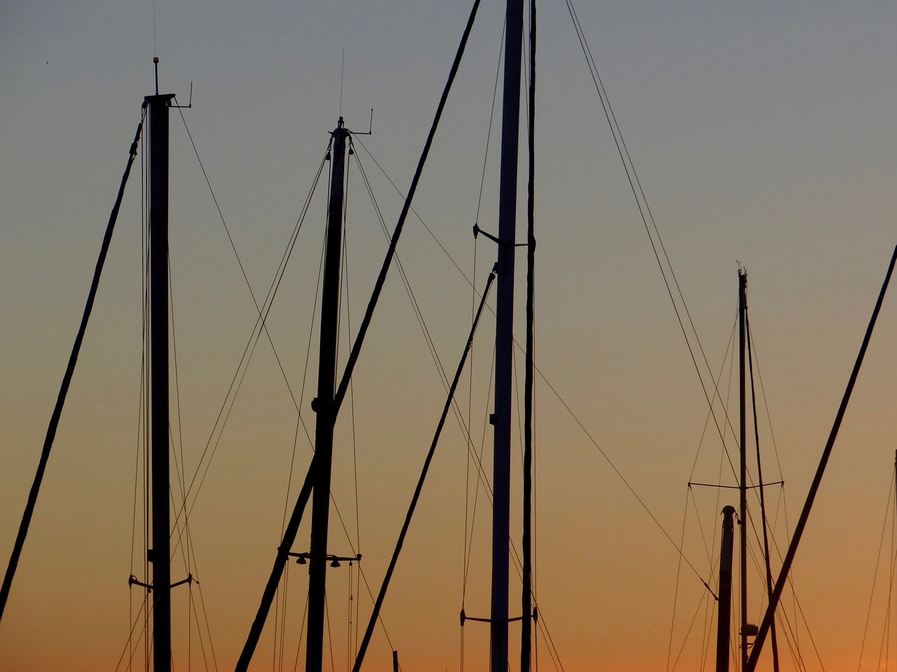 masts sunset beach free photo