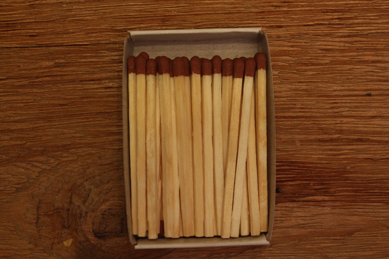 matches wood box free photo
