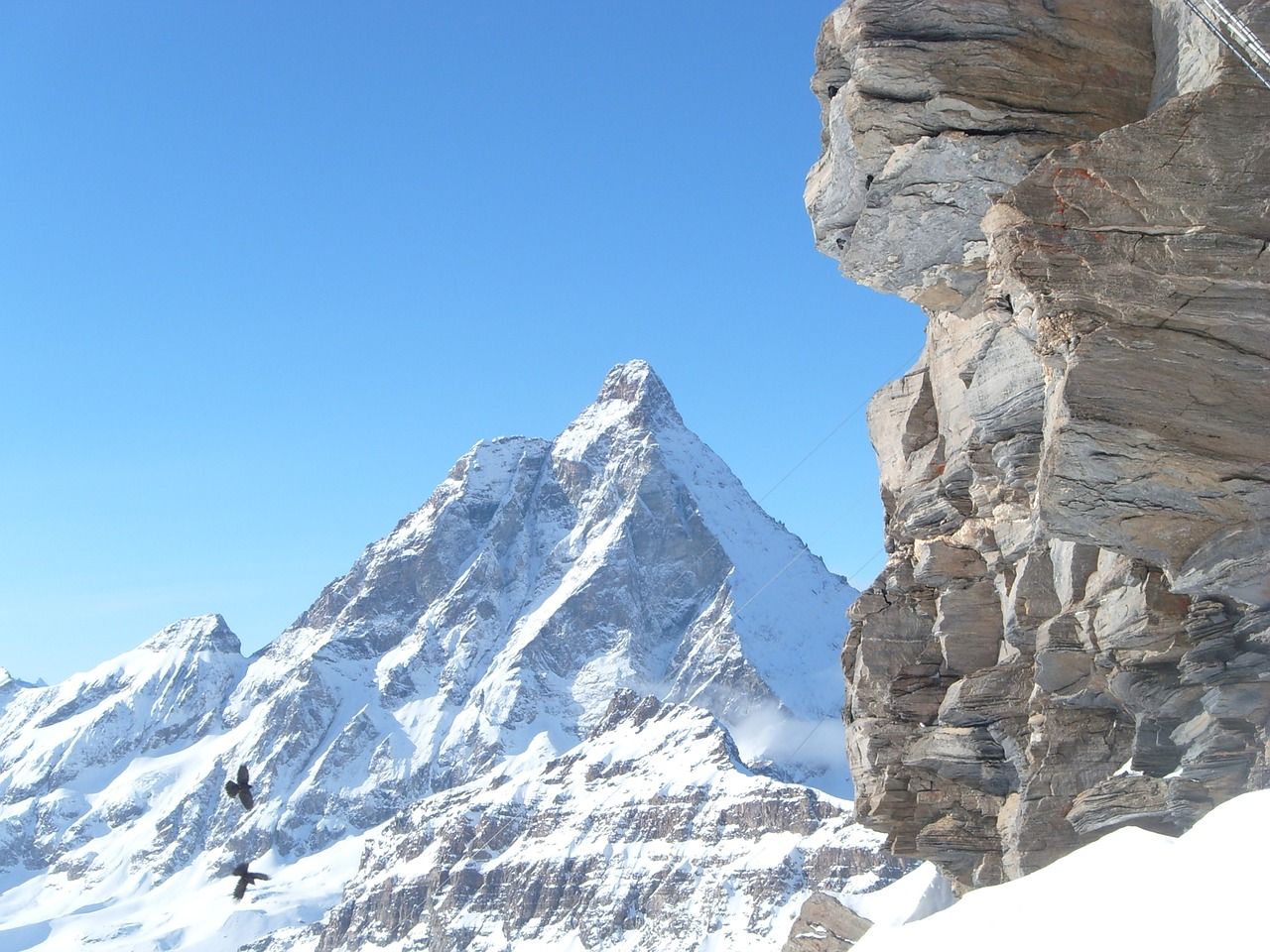 matterhorn western wall monte cervinho free photo