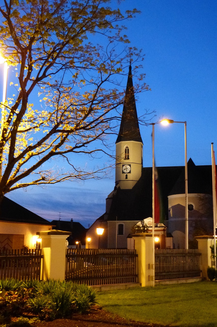 mattig hofen church abendstimmung free photo