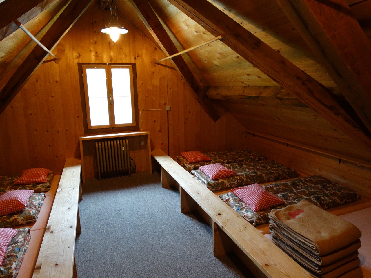 mattress camp mountain hut mass storage free photo