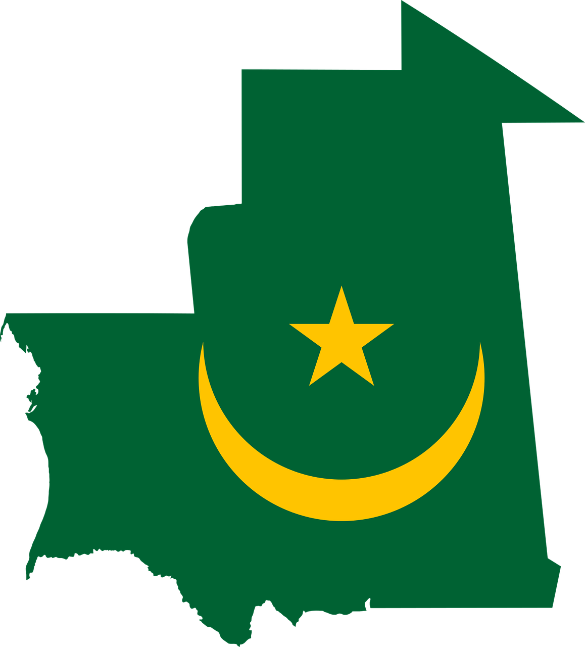 mauritania flag map free photo