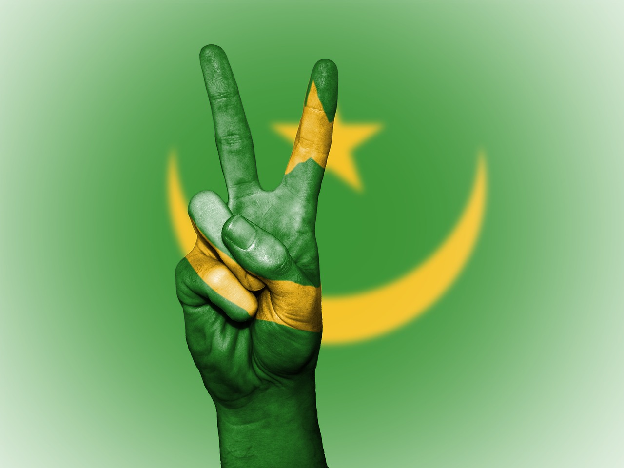 mauritania peace hand free photo