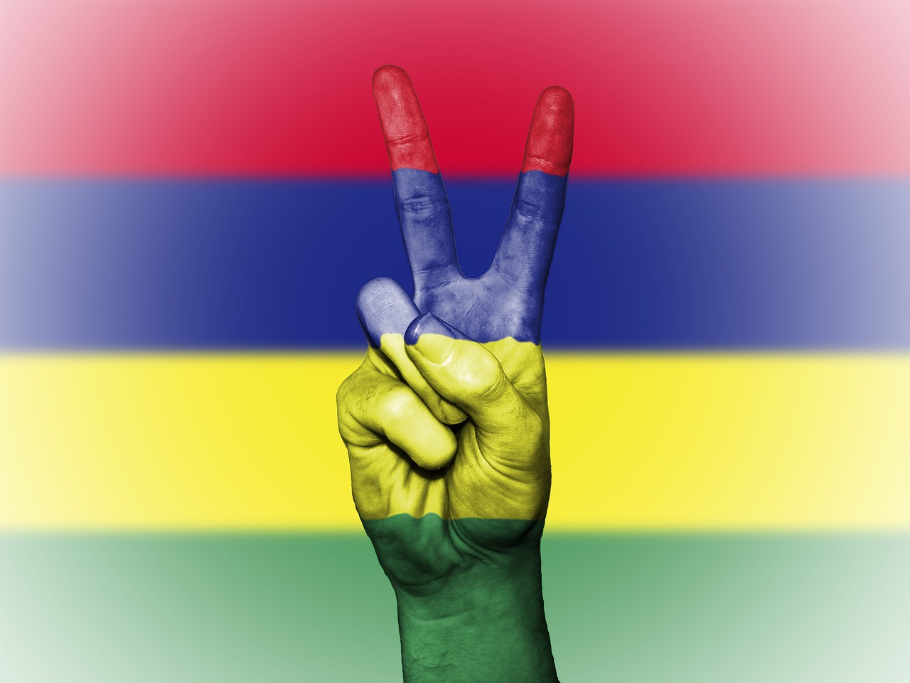 mauritius peace hand free photo